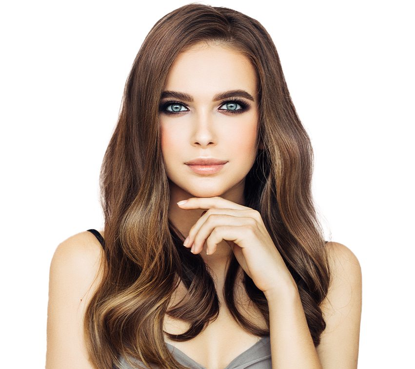 Woman Posing With Hand Under Chin