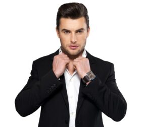 Man posing in a suit