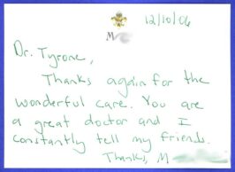 A patient testimonial