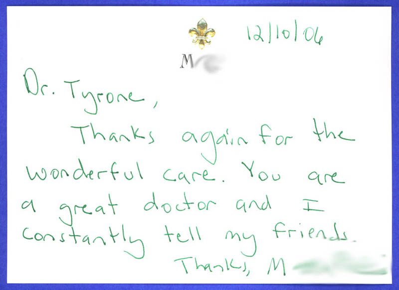 A patient testimonial