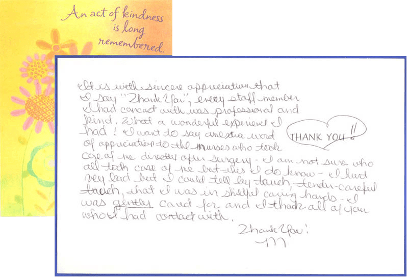 A patient testimonial