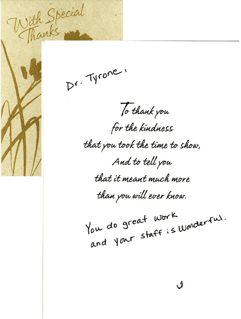 A patient testimonial